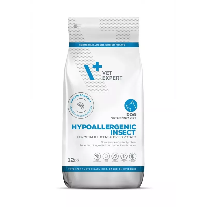 VET EXPERT Veterinary Diet Hypoallergenic Insect Dog - Trockenfutter für Hunde - 12 kg