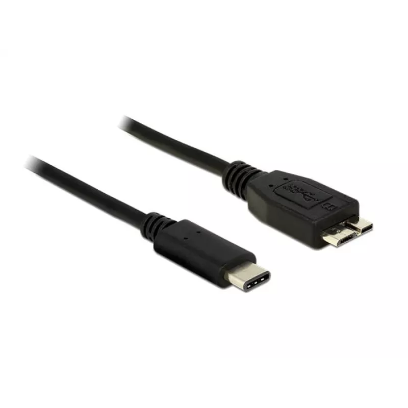USB-Kabel DeLOCK 1m USB 3.1 USB 3.2 Gen 2 USB C Micro-USB B Schwarz