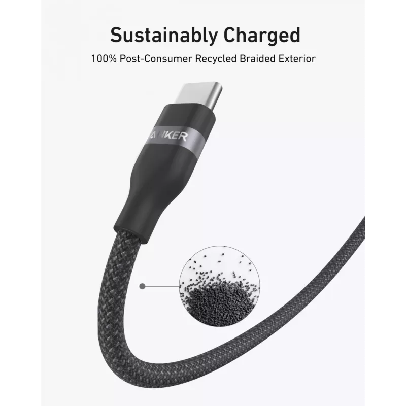 USB-C-auf-USB-C-Kabel Anker A82E2 — USB 2.0, 1,8 m, schwarz