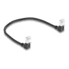 DeLOCK RJ45 Netzwerkkabel Cat.6A S/FTP schlank 90° abgewinkelt nach unten 0,25 m schwarz