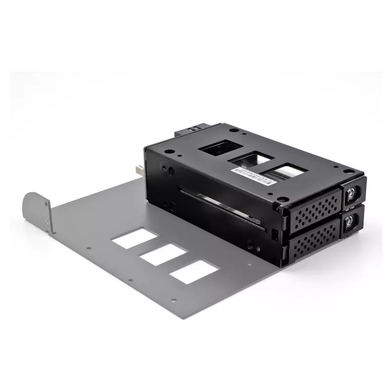 Delock - Mobiles Speicher-Rack - schmaler Schacht - 5,25 bis 2 x 2,5 (13,3 cm bis 2 x 6,4 cm) - Schwarz (47019)