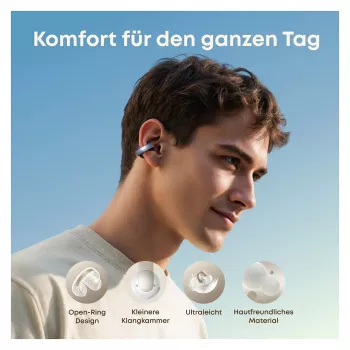 ANKER Soundcore AeroClip Blau Open-Ear Clip-Earbuds Hi-Res Sound LDAC NC IP55 KI-gestützte Telefonate