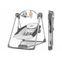 Babywippe Lionelo OTTO COZY Grau — kompakte Babywippe, weicher Sitz, Sicherheitsgurt