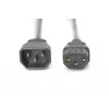 Digitus ASSMANN - Netzkabel - IEC 60320 C14 auf IEC 60320 C13 - AC 250 V - 1,2 m - geformt - Schwarz (AK-440201-012-S)