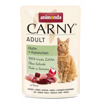 ANIMONDA Carny Adult Huhn und Kaninchen - Nassfutter für Katzen - 85g