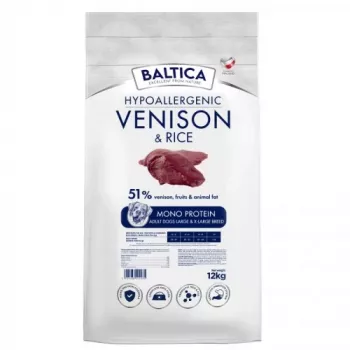 BALTICA Nutraceutic Hypoallergenic Large and X-Large breeds Venison with rice - Trockenfutter für Hunde - 12 kg