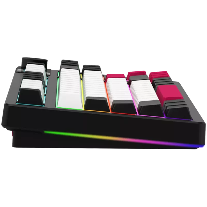 LORGAR KBP70TKLW, Kabellose TKL Mechanische Gaming-Tastatur Pro, Schwarz/Rot, EN-Layout