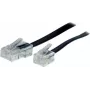S/CONN 10m RJ11 - RJ45 Kabel Schwarz Transparent TC 70260
