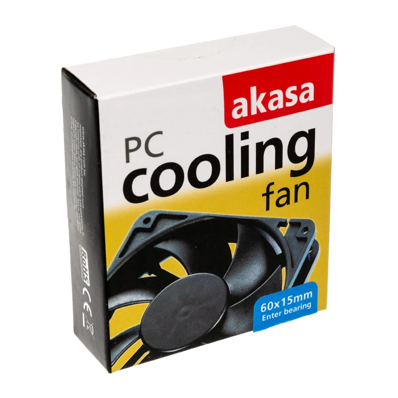 Kühlventilator Akasa AK-6015MS 60×60×15 mm, 12V DC, schwarz