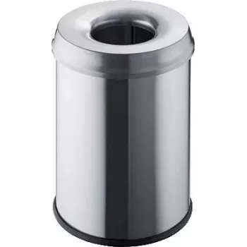 Helit H2515400 Abfalleimer rund Stahl Grau (H2515400)
