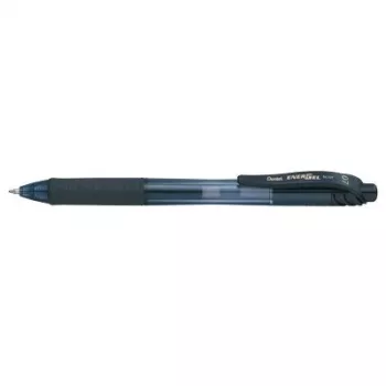 Pentel Energel X - Einziehbarer Gelstift - Schwarz - Schwarz - Durchscheinend - Kunststoff - Gummi - Gummi - Beidhändig