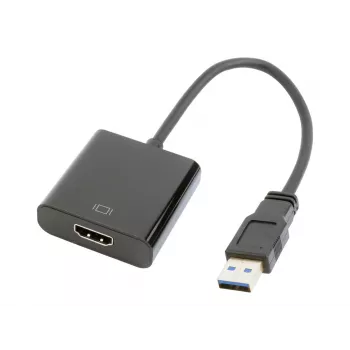 USB-Grafikadapter GEMBIRD A-USB3-HDMI-02, HDMI-Ausgang, bis zu 1920x1080, schwarz, 36 g