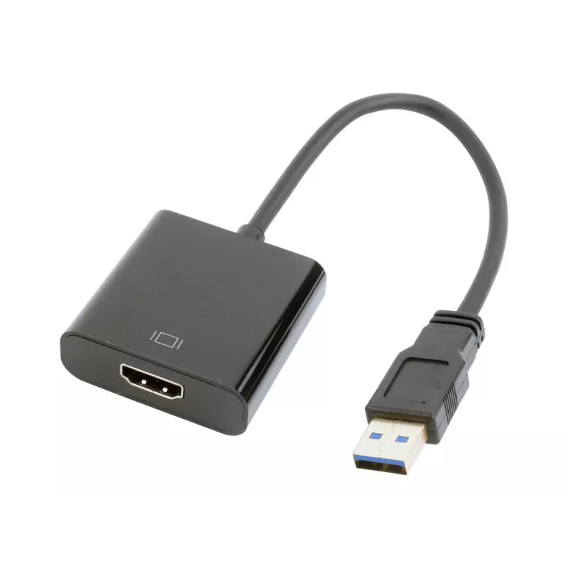 USB-Grafikadapter GEMBIRD A-USB3-HDMI-02, HDMI-Ausgang, bis zu 1920x1080, schwarz, 36 g