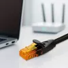 Ethernet-Patchkabel QOLTEC CAT6, 2×RJ45, 20 m, schwarz