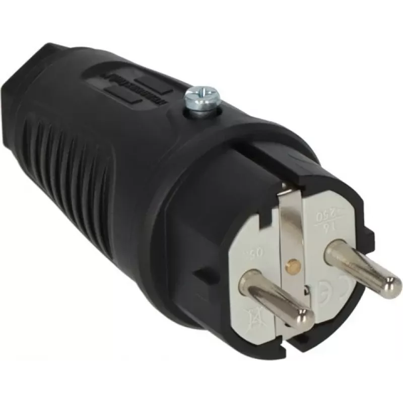 Elektrischer Stecker Typ E/F Brennenstuhl 1082040020 Schwarz 230V 16A