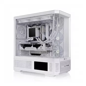 PC-Gehäuse THERMALTAKE Midi View 370 TG ARGB Snow/Weiß mit gehärtetem Glas, ARGB-Beleuchtung
