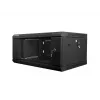 Wandmontierbarer Netzwerkschrank LANBERG WF01-6404-10B 4U 19 Zoll 600×450×285 mm IP20 schwarz, Tragfähigkeit 60 kg