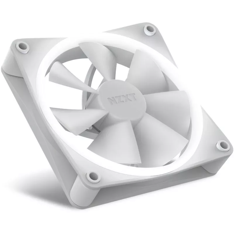 NZXT Gehäuselüfter F120 RGB 120 mm Weiß, 4-polig, 1800 U/min, 50,18 CFM, 18 LEDs