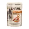 Nassfutter für Katzen SHELMA Multipack 4×85 g – Alleinfuttermittel für ausgewachsene Katzen, Huhn, Pute, Rind, Ente, getreidefrei