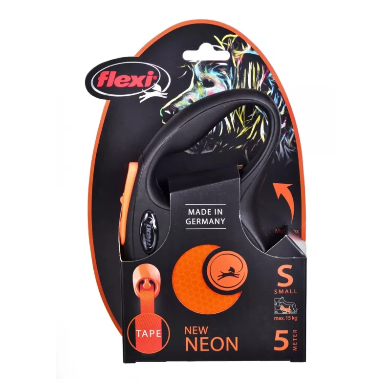 FLEXI neu Neon S - Rollleine - 5 m