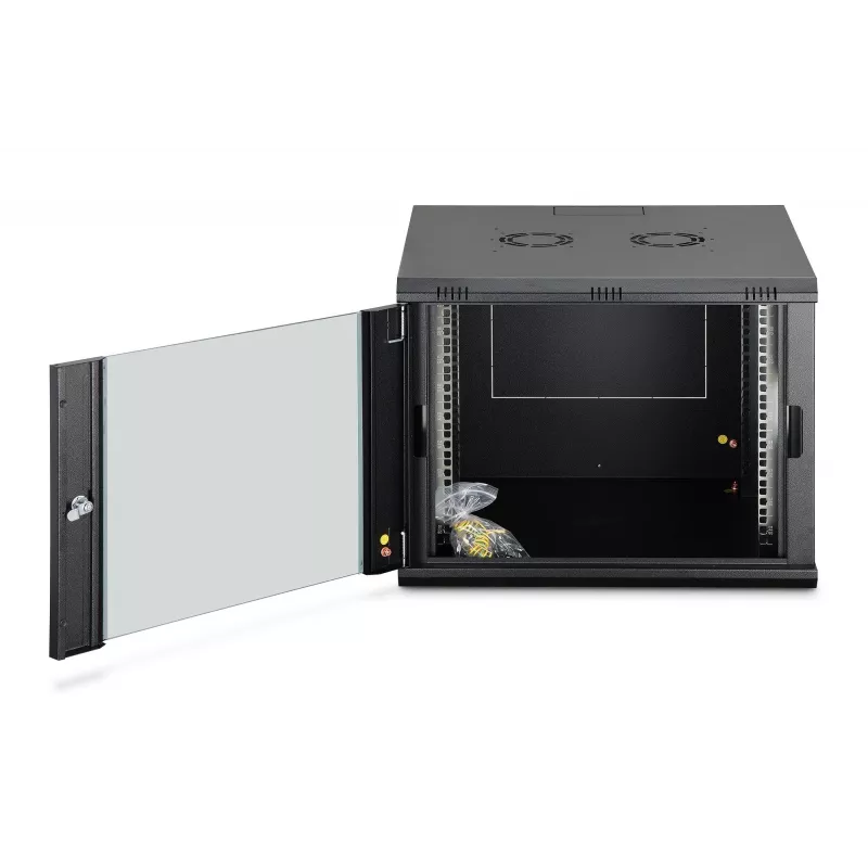 Wandmontage-Netzwerkschrank DIGITUS Dynamic-N 9HE 19 Zoll 600x600 mm, IP20, Schlüsselschloss, unmontiert