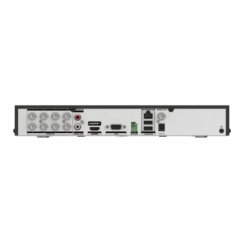 DVR Hikvision Pro Series 8-Kanal 5 MP 1U H.265 AcuSense, 8 Eingänge, Gigabit-Ethernet, 12 TB HDD, 12 V, 24 W