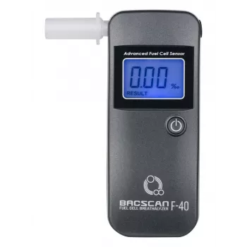 Atemalkoholtester BACscan F-40, kontaktlos, BAK 0–4%, 1% Genauigkeit, 20s Aufwärmzeit, LCD, Batterie AAA×2