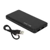 Tragbare Powerbank BLOW PB10A 10000mAh Polymer-Akku, 2x USB-A-Ausgänge, 22,5W Gesamtleistung, Micro-USB-Eingang, schwarz
