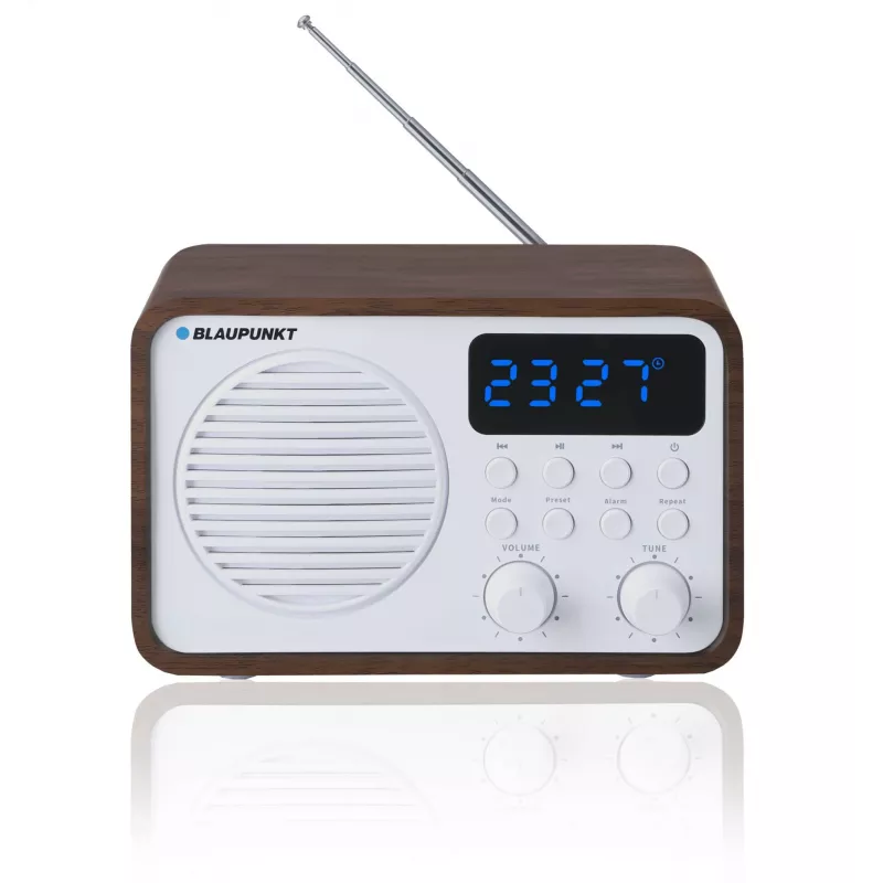 Tragbares Radio mit Bluetooth und USB BLAUPUNKT PP7BT, Farbe: braun Holz/weiß