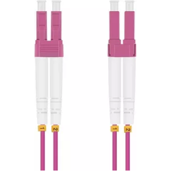 Patchkabel helos LC Multimode 0,5 m — Duplex-Glasfaser-Patchkabel