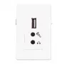 USB2.0+2x Miniklinken-Modul Garbot BN4900-USB A+2XJ Weiß 20 cm