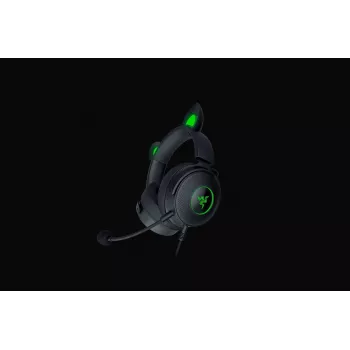 Razer Kraken V2 Pro Kitty Edition – Kabelgebundenes Over-Ear-Gaming-Headset, Schwarz
