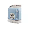 Ariete 155 Design 2-Scheiben-Toaster mit Sandwich-Körben, 6 Bräunungsstufen, 810 W, Edelstahlgehäuse, herausnehmbare Krümelschublade, Pastellblau
