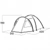 Kuppelzelt Easy Camp Kinn 5 Grün 5 Personen Hartgestänge Wasserdicht