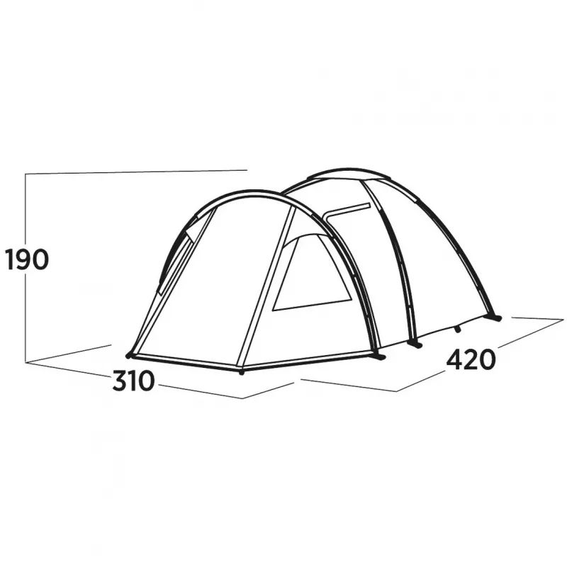 Kuppelzelt Easy Camp Kinn 5 Grün 5 Personen Hartgestänge Wasserdicht