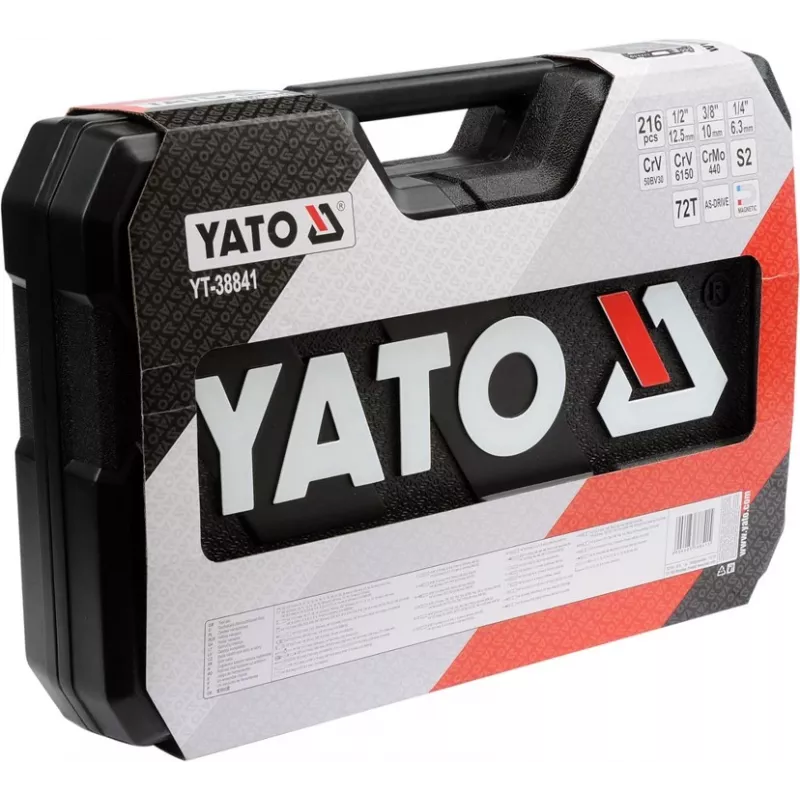 YATO YT-38841 1/4 inch, 3/8 inch, 1/2 inch Steckschlüsselsatz