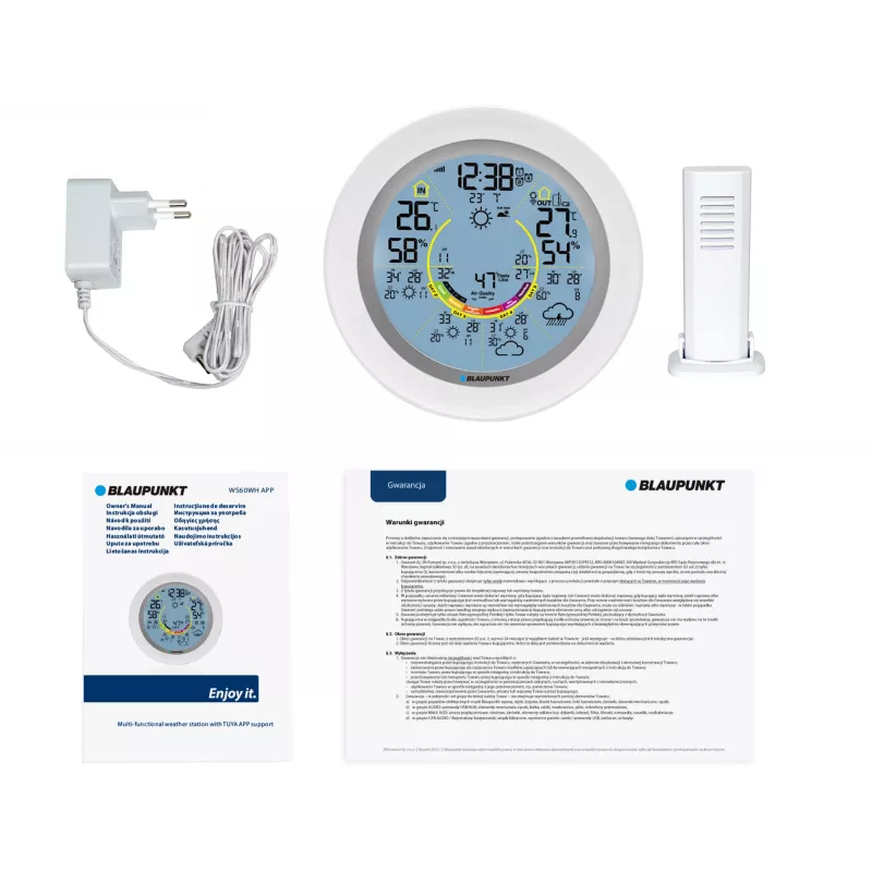 Blaupunkt WS60WH App Wetterstation, Weiß