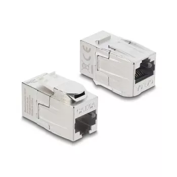 Keystone-Kupplung DELOCK RJ45-Buchse auf RJ45-Buchse — Inline-Netzwerkverbinder (Modell 90796)