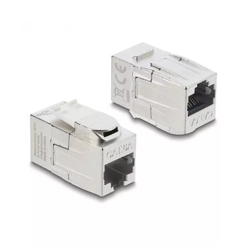 Keystone-Kupplung DELOCK RJ45-Buchse auf RJ45-Buchse — Inline-Netzwerkverbinder (Modell 90796)