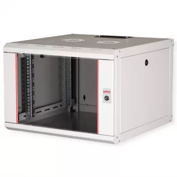 Wandmontage-Serverschrank ROLINE PRO 7, 7 HE, 19 Zoll, 600x600 mm, grau