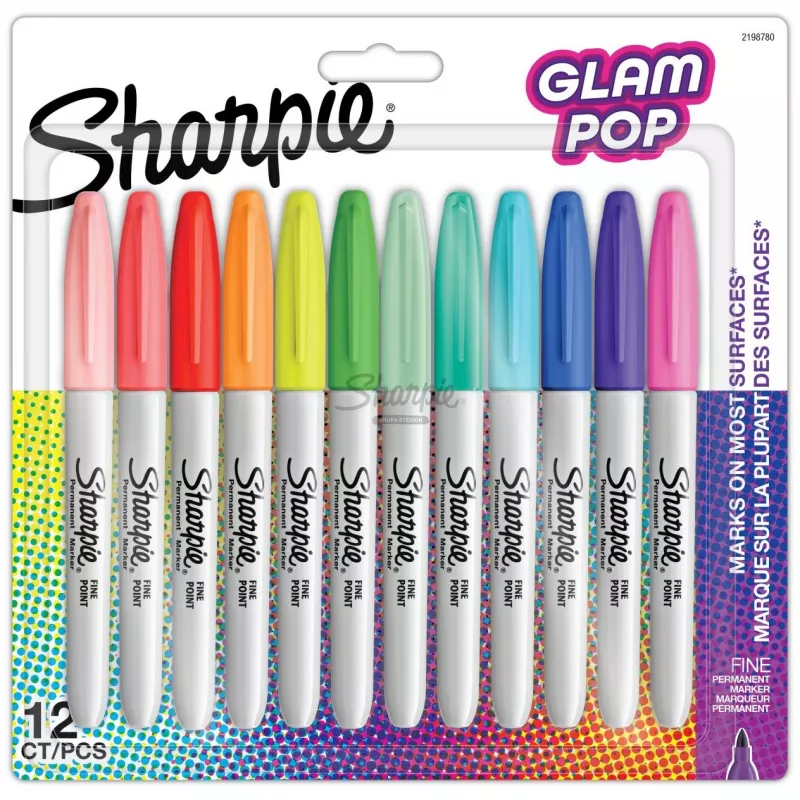 Marker Sharpie 2198780 Feinspitze 12 Stück mehrfarbig (Blau, Grün, Orange, Pink, Lila, Rot, Gelb)