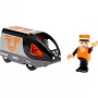 Personenzug BRIO 63604700 orange-schwarz, Holzspielzeugzug-Set, kompatibel mit BRIO-Schienen