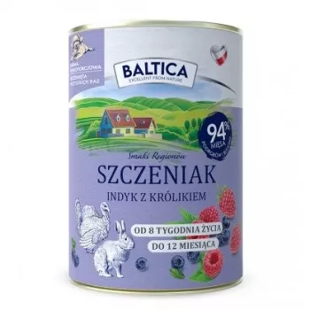 BALTICA Regional Flavours Welpe Truthahn mit Kaninchen - Nassfutter für Hunde - 400g