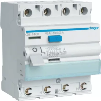 Hager CDS440D - 40 A - 230/400 V - Grau - Weiß - -25 - 40 °C - -55 - 70 °C (CDS440D)