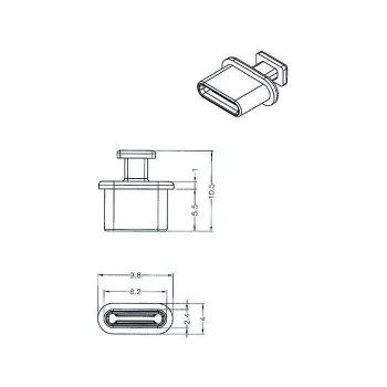 Buchsen-Schutzkappe DeLOCK 64013 USB Type-C Schwarz