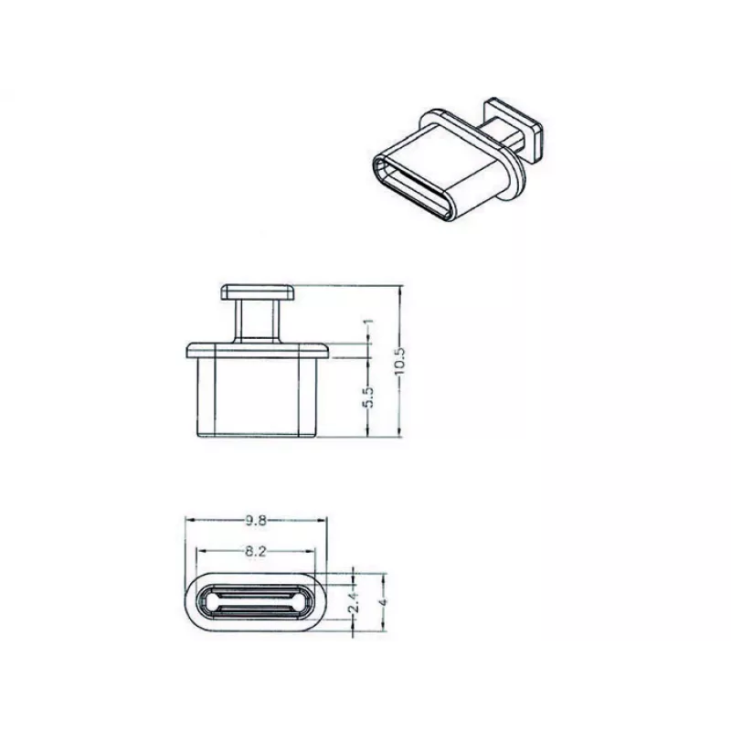 Buchsen-Schutzkappe DeLOCK 64013 USB Type-C Schwarz