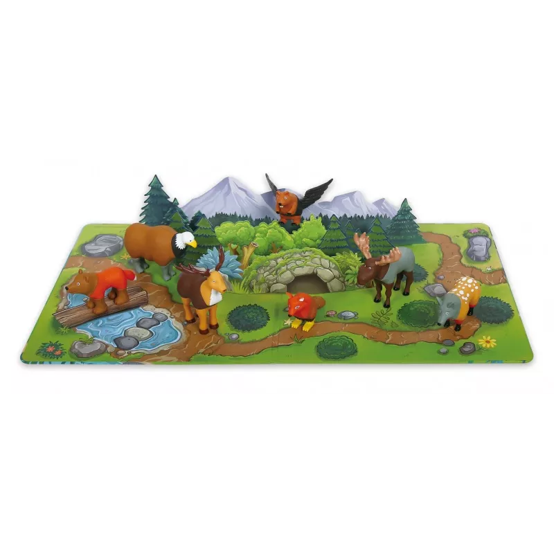 Magnetisches Mini-Tier-Set MALIK 62343 — Waldtiere magnetisches Spielzeugset für Kleinkinder