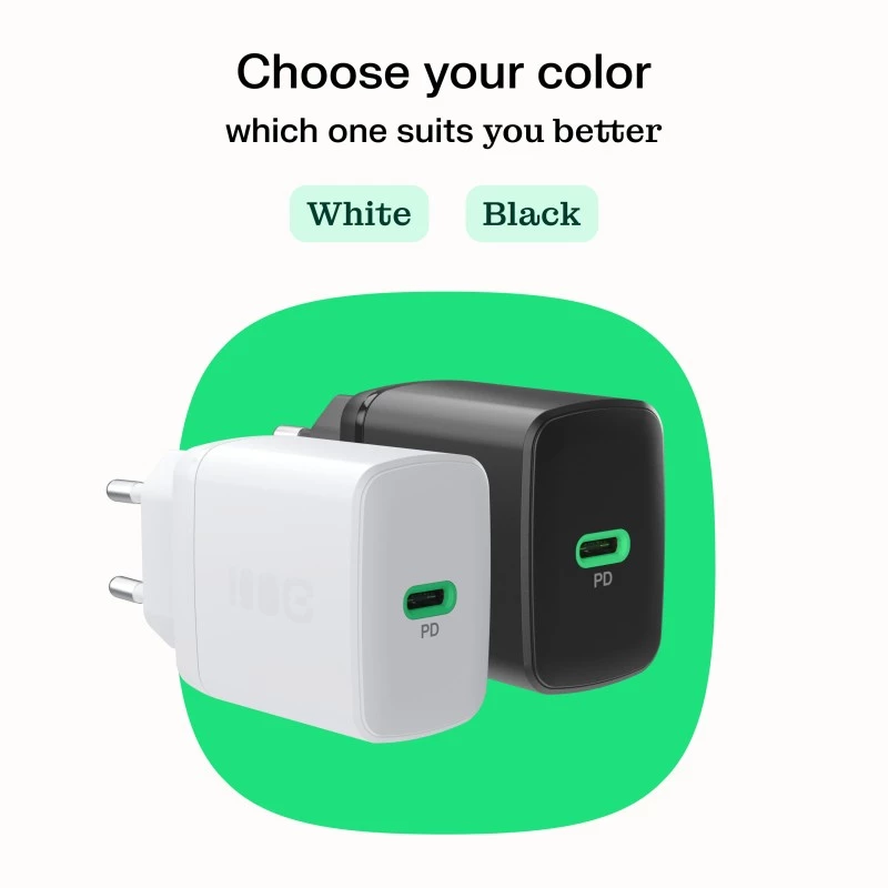 Netzteil Grün Cell PowerSource Solo30 30W Weiß — USB-C-Ladegerät, 30 W Ausgangsleistung