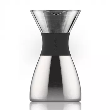 Asobu PourOver Cold Brew Kaffeebereiter Schwarz, Silber