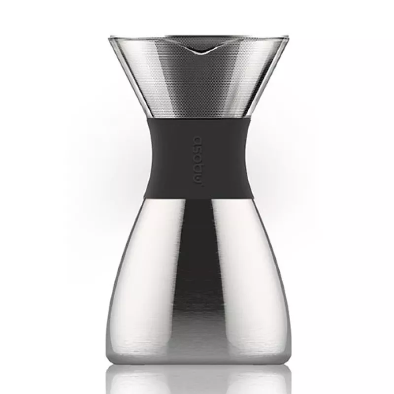 Asobu PourOver Cold Brew Kaffeebereiter Schwarz, Silber
